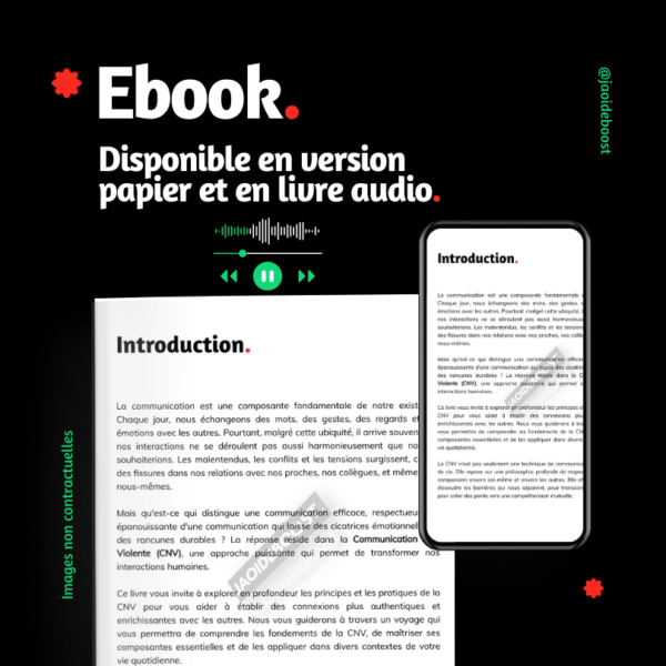 Ebook - Livre CNV La Communication Non Violente JaoideBoost